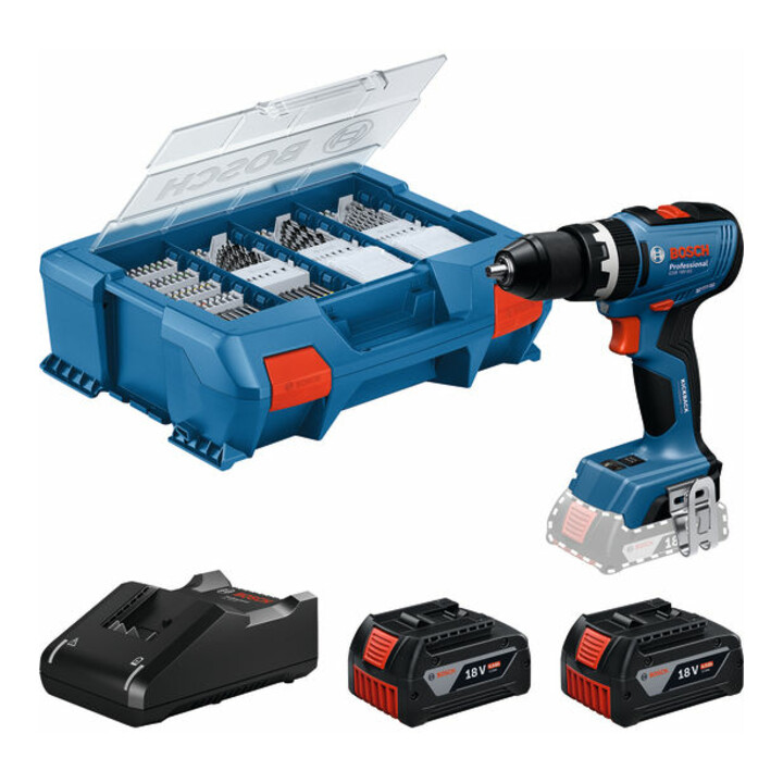 Bosch Akku-Schlagbohrschauber GSB 18V-65 mit 2 x Akku GBA 18V 4.0Ah
