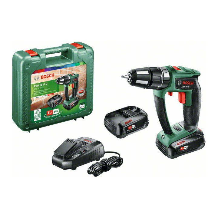 Bosch Akku-Zweigang-Schlagbohrschrauber PSB 18 LI-2 Ergonomic