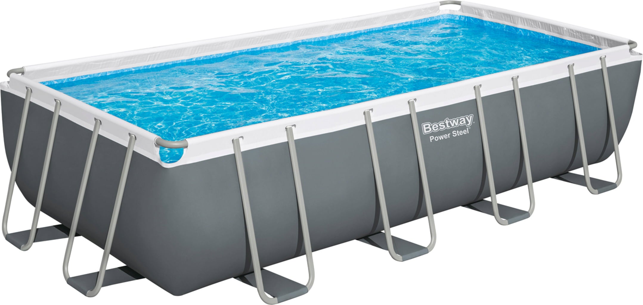 Frame Pool Komplett-Set Power Steel™ 549 x 274 x 122 cm inkl. Sandfilteranlage dunkelgrau