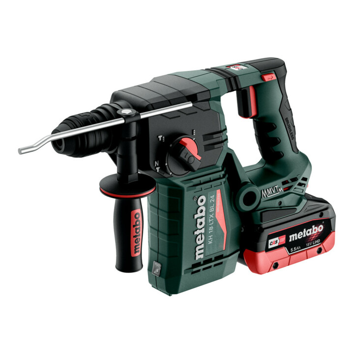 Metabo Akku-Kombihammer KH 18 LTX BL 24 metaBOX 165 L; 18V 2x5.5Ah LiHD + ASC 145