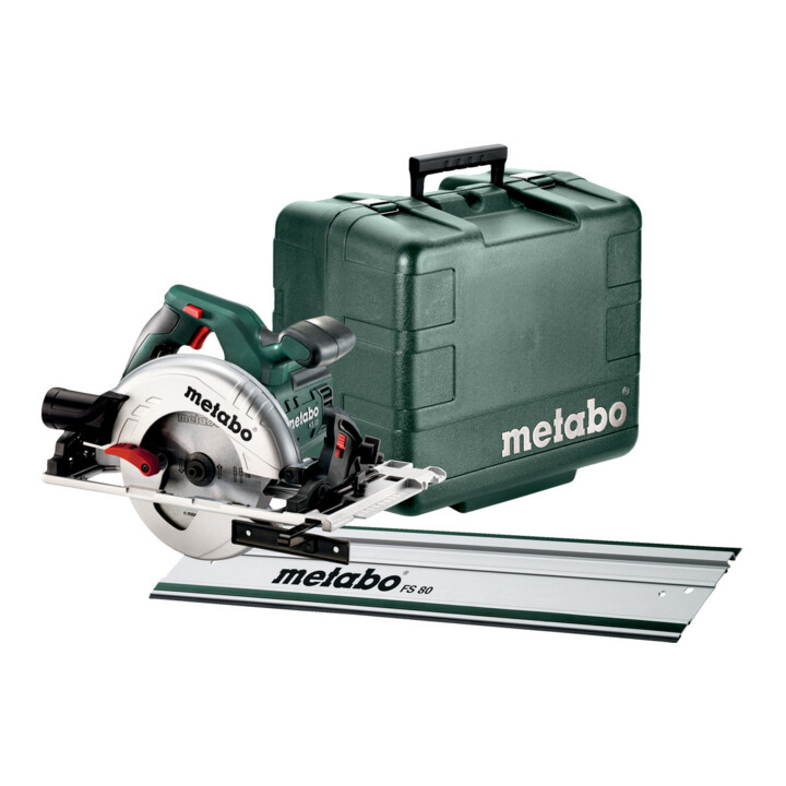 Metabo Handkreissäge KS 55 FS Set mit Führungsschiene FS 80; Kunststoffkoffer